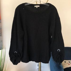 7 for all mankind long sleeve black sweatshirt
